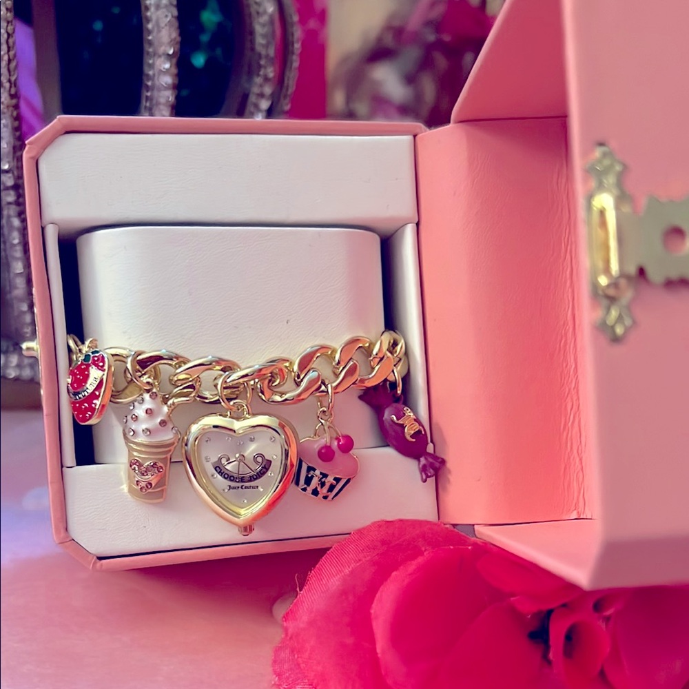 🩷🍒 SOLD Juicy Couture LOVE Watch Charm Bracelet-limited edition